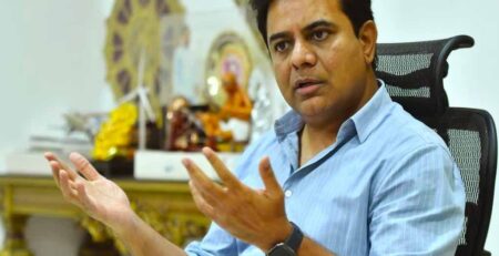KTR criticises CM for watching cricket match while farmers face troubles